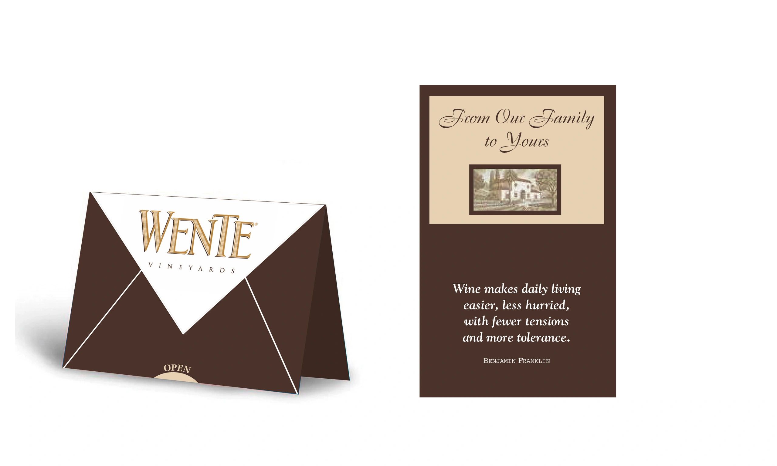 Wente Vineyards card example